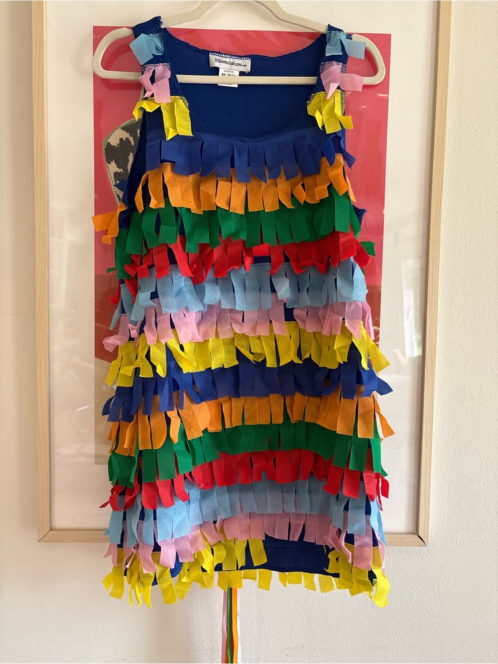 Piñata costume Colorful Fringe Tank Dress for Kids - Multi